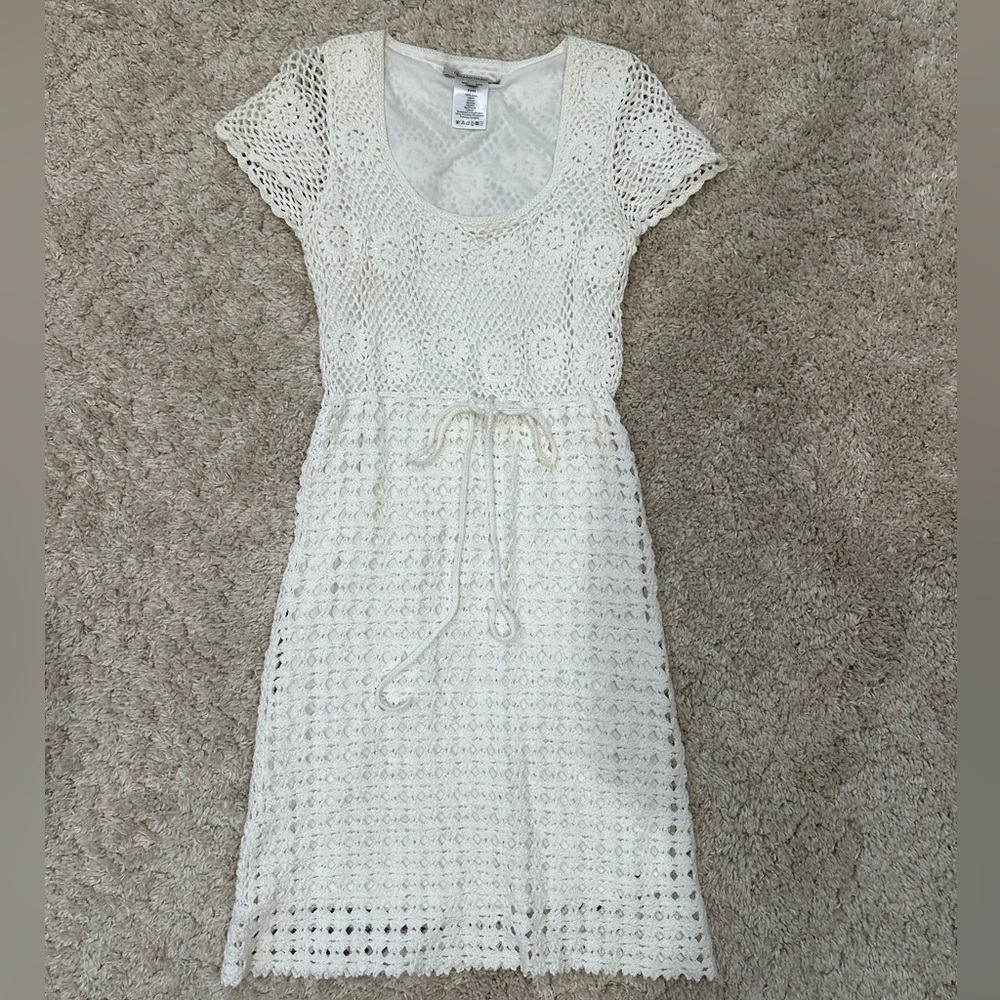 Gerard Darel White Knit Dress Size 1